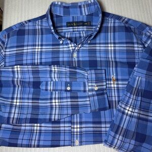 Ralph Lauren Men's Blue Checkered Shirt